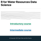 image of the front page of R for Water Resources Data Science 
